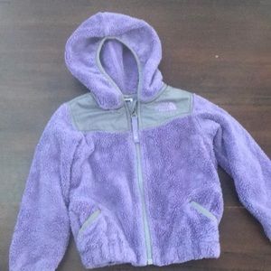 The North Face Hooded Fleece 2T purple zip-up
